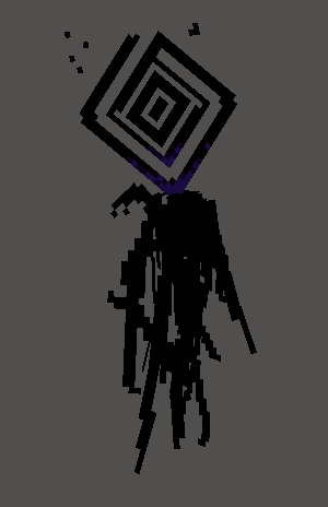 A spooky spirit entity resembling a mass of tentacles, with a square spiral for a head.